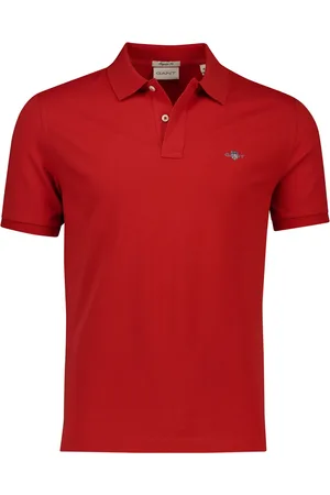 GANT Polo effen Regular Fit pique katoen