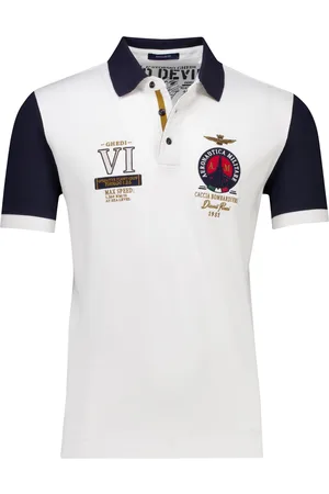 Aeronautica Militare Polo en navy Regular Fit effen
