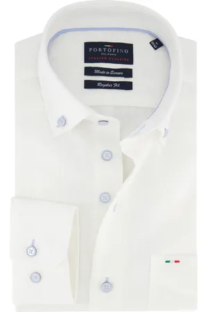 Portofino Overhemd linnen butto button-down effen