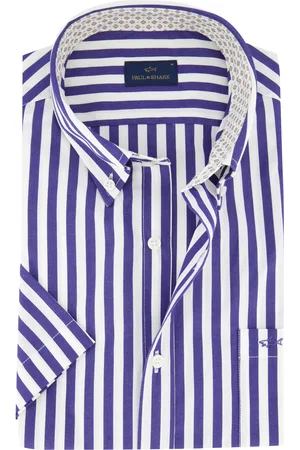 Paul &amp; Shark Overhemd korte mouw gestreept button-down