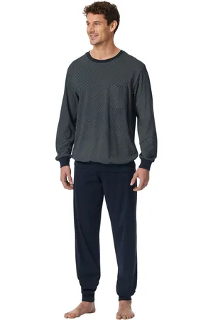 Schiesser Lange pyjama nachtblauw