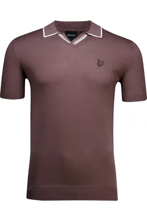Lyle &amp; scott Tipped knitted open collar polo shirt