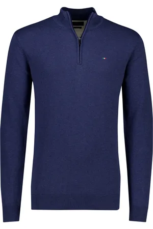 Portofino Half zip trui extra lang effen normale fit