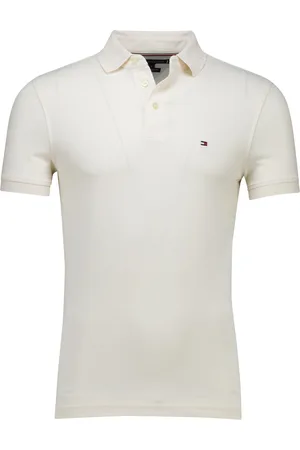 Tommy Hilfiger Polo effen 3-knoops slim fit katoen