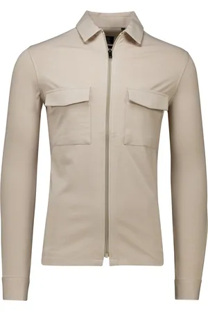 Genti Overshirt met rits effen