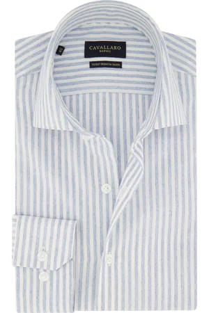 Cavallaro Napoli Slim fit gestreept overhemd katoen Tiziano