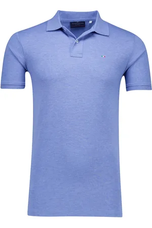 Portofino Fang polo blauw katoen 2-knoops