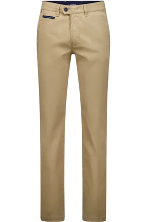 Atelier Gardeur Katoenen broek Benny zandbeige effen katoen