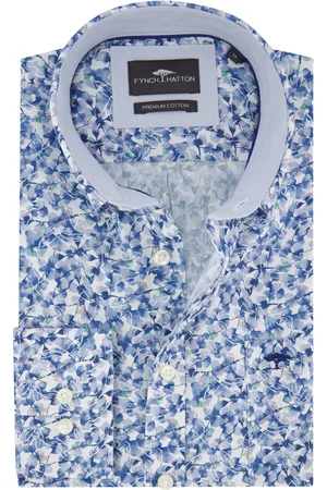 Fynch-Hatton Overhemd bloemenprint borstzak
