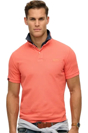 Superdry Polo rood effen pique korte mouw
