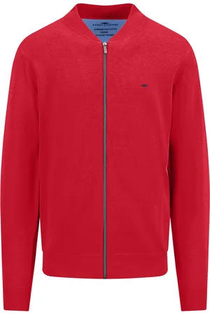 Fynch-Hatton Fynch-Hatton vest effen katoen met rits