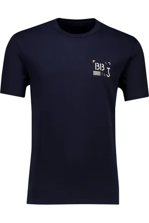 Butcher of Blue T-shirt effen met opdruk normale fit