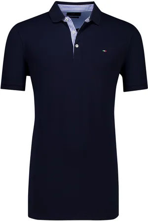Portofino Katoenen polo extra lang effen