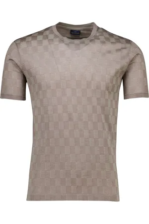 Paul &amp; Shark T-shirt taupe geruit