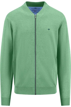 Fynch-Hatton Fynch-Hatton vest gemeleerd effen normale fit katoen