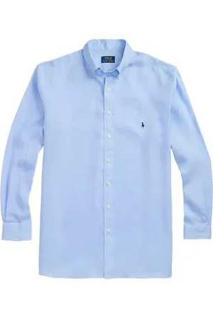 Ralph Lauren Overhemd Big&Tall blauw linnen