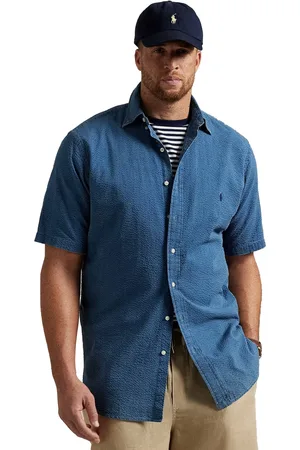 Ralph Lauren Casual overhemd korte mouw effen katoen