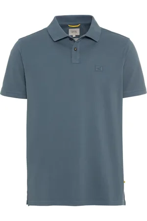 Camel Active Polo wijde fit effen katoen 2 knoops