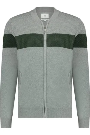 State of art Vest rits gestreept katoen