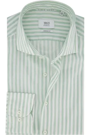 ETERNA Overhemd gestreept modern fit wide collar