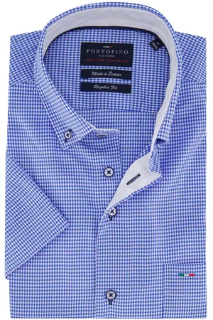 Portofino Overhemd korte mouw print borstzak