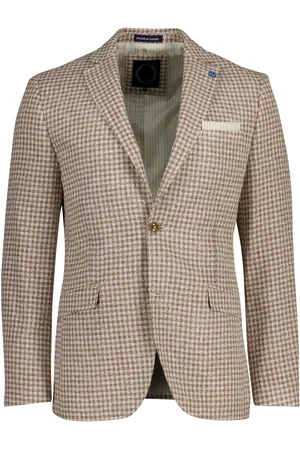 Scotland Blue Grou jacket drop 7,5 wit geruit