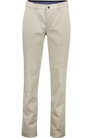 COM4 Pantalon chino effen katoen