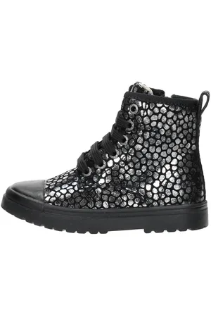 Shoesme Veterschoen Hoog Zilver