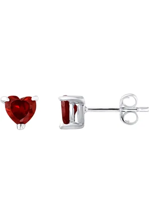 LOVA Oorbellen Hartoxiden Zirkonium Rood 925 - Burling Passion