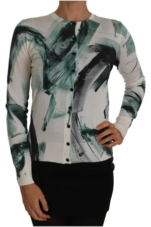 Dolce & Gabbana Silk Paint Stroke Cardigan