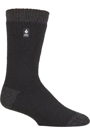 Heat Holders Heren extra dikke warme thermo sokken - Zwart / Heel & Toe (Berlijn)