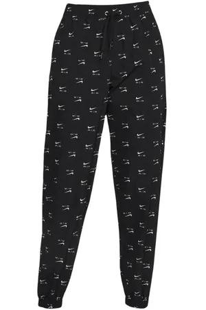 Nike All-over logo zwarte dunne trainingsbroek