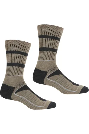 Regatta Heren Samaris 3 seizoenssokken (pak van 2) (Moccasin /Briar Grijs)