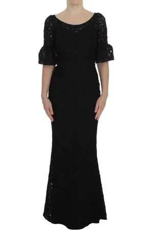 Dolce & Gabbana Lange Bodycon Maxi-jurk Met Bloemenkant