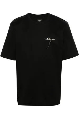 Fendi Made in Logo Geborduurd T-shirt in