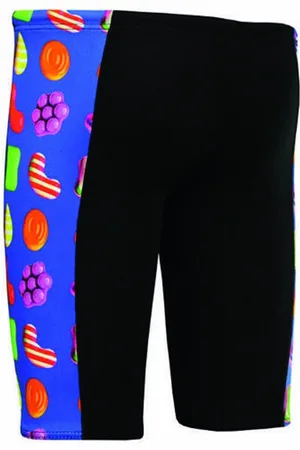 Maru Candy Pacer Panel Jammer Zwemshort Kinderen Zwart
