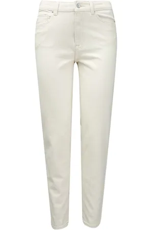 ONLY Dames Emily Straight Fit High Waist Jeans in Ecru