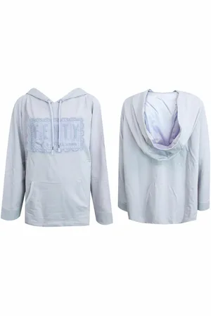 PUMA Rihanna Fenty Fleece Off Shoulder Womens Hooded Sweatshirt 57469202 UA159