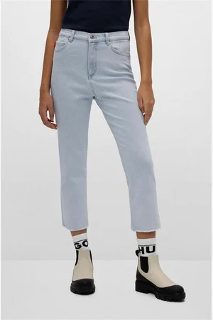 HUGO BOSS Dames Gayang High-Waisted Jeans in Lichtblauw