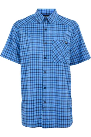 Regatta Heren Begarno Geruit Overhemd Met Korte Mouwen (Moonlight Denim/Navy)