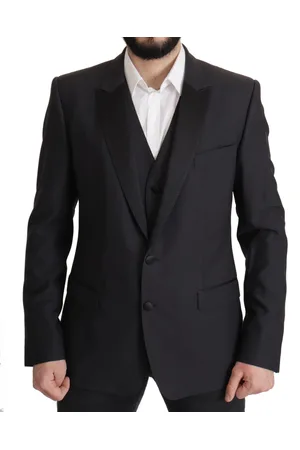 Dolce & Gabbana Donkere Blazer Met Een Rij Knopen