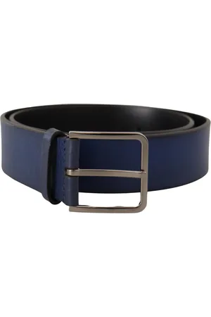 Dolce & Gabbana Zilveren Metalen Gesp Klassieke Lederen Riem