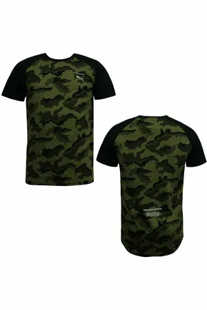 PUMA Evo Korte Mouw Camo Grafisch Groen Heren T-shirt 577075 05