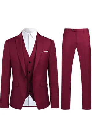 Allthemen 3-delig slim-fit modieus pak met één knoop