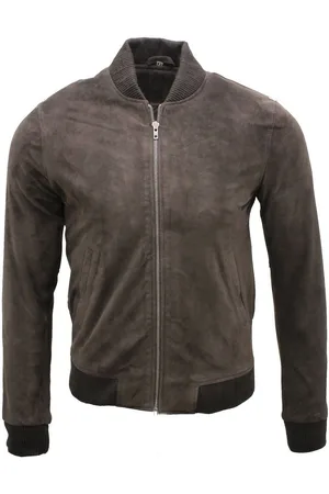 Infinity Varsity zacht suède leren bomberjack
