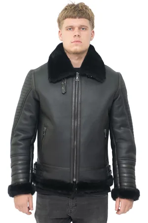 Infinity Heren retro schapenvacht bomberjack-Asheville