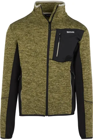 Regatta Heren Baslinn Marl Full Zip Fleecejack (Nefriet /zwart)