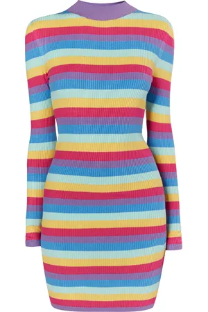 myMo Gebreide jurk Dames Violet
