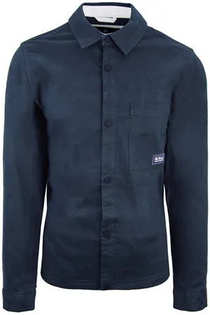 Ben Sherman Trucker Heren Navy Overhemd Jas