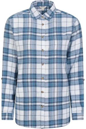 Mountain Warehouse Dames/Dames Balsem Geborsteld Flanellen Longline Shirt (Maisblauw)